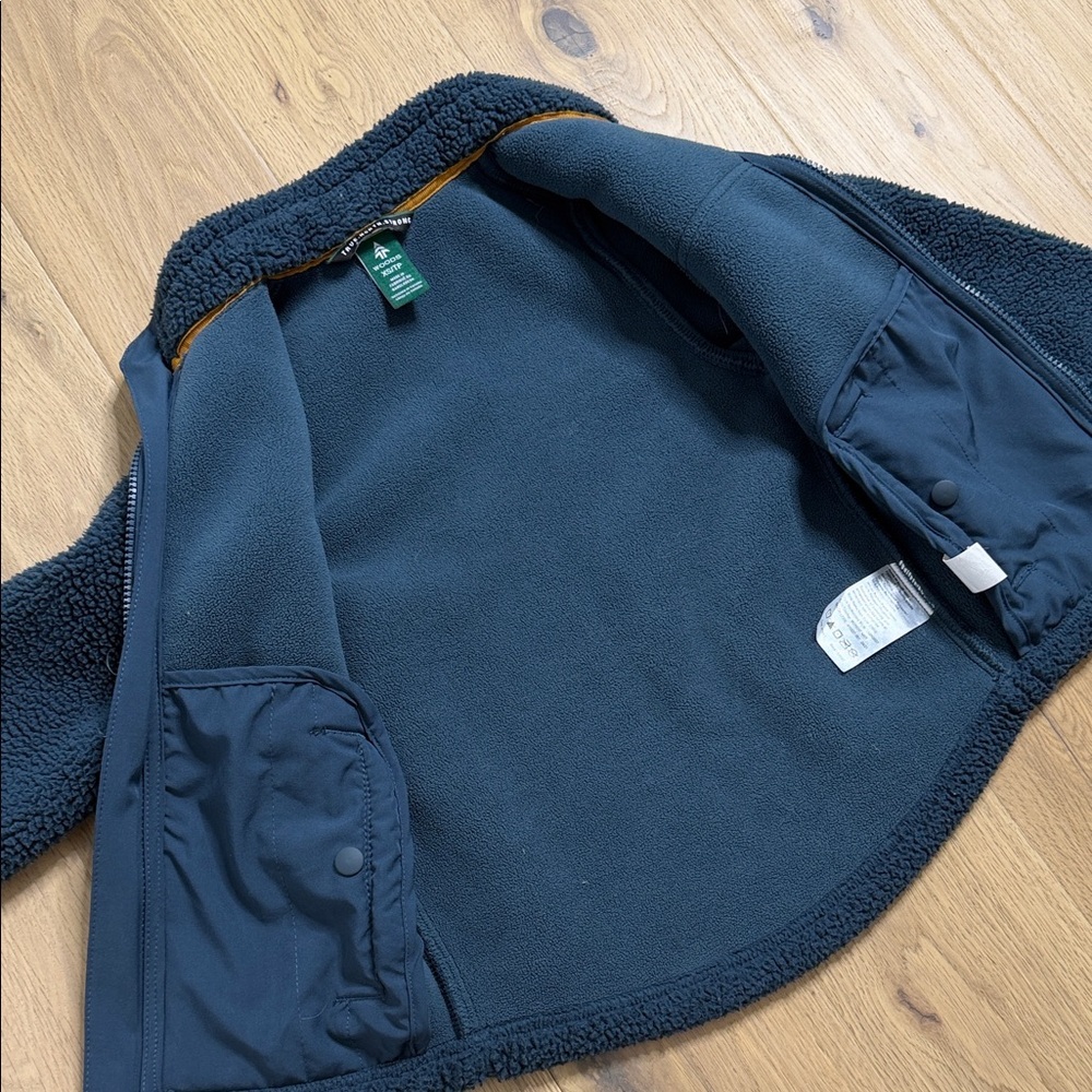 Woods Kids Sherpa Jacket - Navy and Mustard - Picture 9 of 9